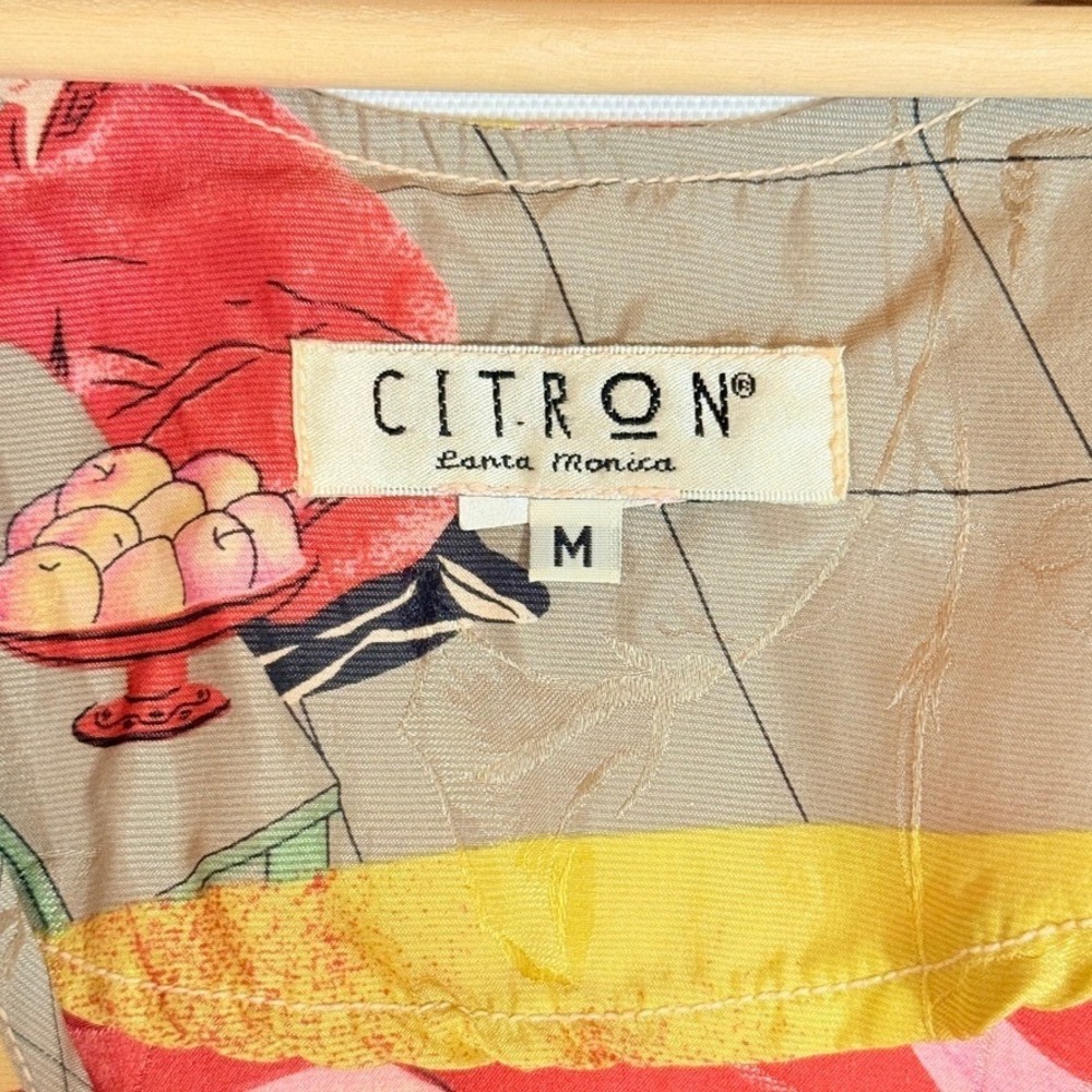Vintage Citron Santa Monica Womens Medium Asian Artsy Maxi Dress Avant Garde - Picture 7 of 8